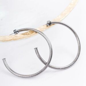 Classic Silver Hoop Earrings - Women Jewelry